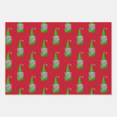 Mooie kerstman-kabouter inpakpapier vellen (Voorkant 2)