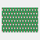 Mooie kerstman-kabouter inpakpapier vellen (Voorkant)