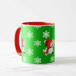 Mooie Kerstman Kerst Sneeuwman Mok