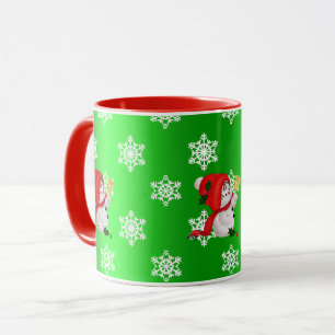 Mooie Kerstman Kerst Sneeuwman Mok
