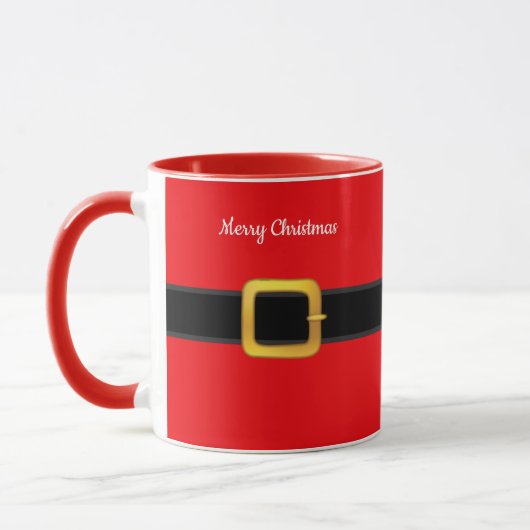 Mooie kerstman Kerstriem  Twee-Tons Cof Mok (Links)