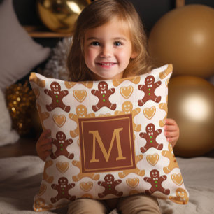 Mooie Kerstman Monogram Kussen