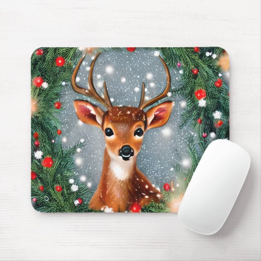 Mooie kerstman muismat (Met muis)