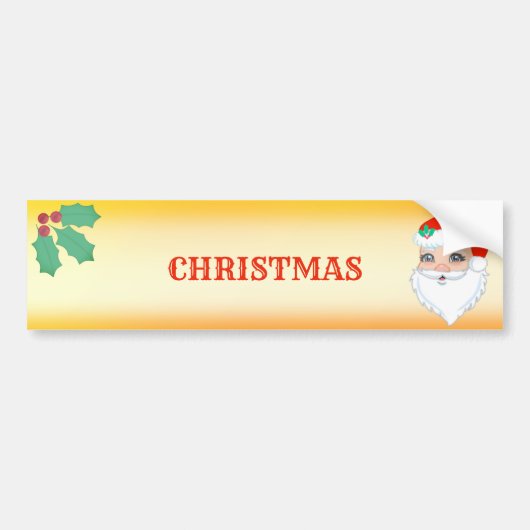 Mooie Kerstman Sinterklaas Bumpersticker (Voorkant)