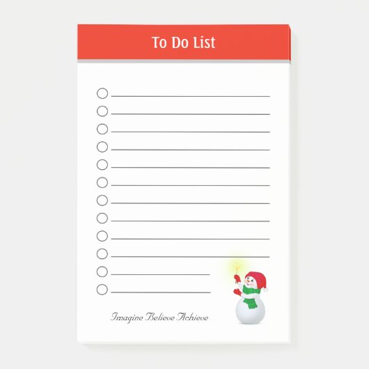 Mooie Kerstman To Do List Post-it Notities Post-it® Notes (Voorkant)