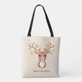 Mooie kerstman tote bag