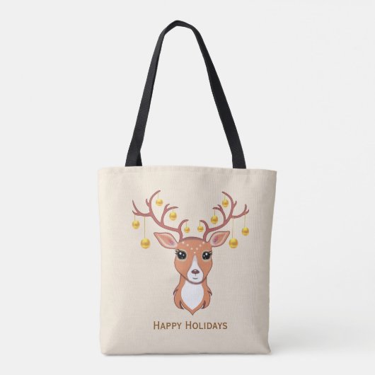 Mooie kerstman tote bag (Achterkant)
