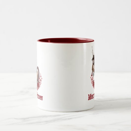 Mooie kerstmantel tweekleurige koffiemok (Center)