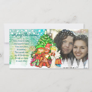 Mooie Kerstmis 100% gepersonaliseerde fotokaarten Feestdagenkaart