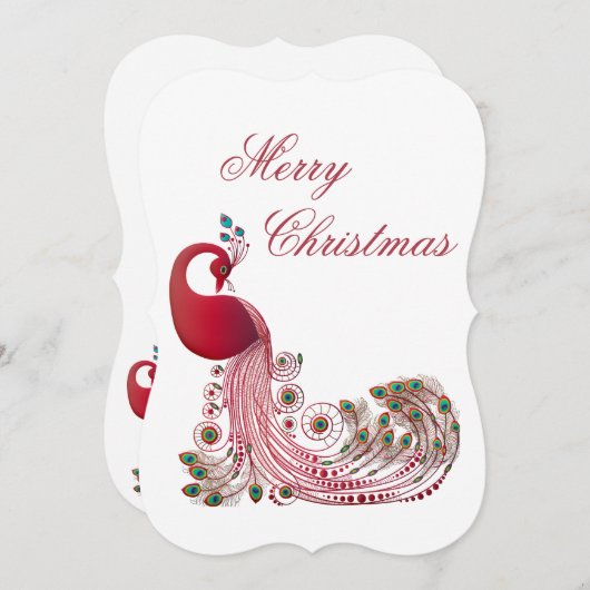 Mooie kerstmis feestdagenkaart (Voorkant / Achterkant)