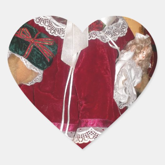 Mooie Kerstmis met liefde heeft een mooie dag en Hart Sticker (Voorkant)