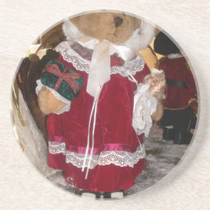 Mooie Kerstmis met liefde heeft een mooie dag en Zandsteen Onderzetter