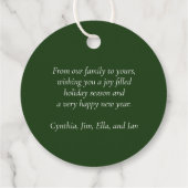 Mooie kerstmis met rode en groene Waterverf Bedankjes Labels (Achterkant)