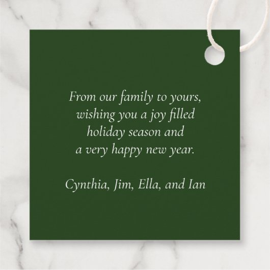 Mooie kerstmis met rode en groene Waterverf Bedankjes Labels (Achterkant)