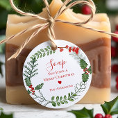 Mooie kerstmis met rode en groene Waterverf Bedankjes Labels