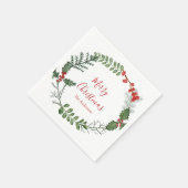 Mooie kerstmis met rode en groene Waterverf Servet (Hoek)