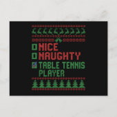 Mooie kerstmis met Tennis Player Briefkaart (Voorkant)