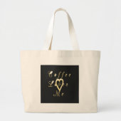 Mooie kerstmis, mooie koffie houdt van me. grote tote bag (Voorkant)