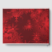 Mooie Kerstmis rood, Sneeuwvlokken, douane Gastenboek (Achterkant)