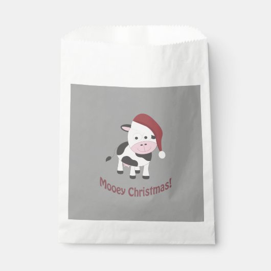Mooie Kerstmis! Santa Koe Bedankzakje (Voorkant)