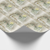 Mooie Kerstmis, winterlandschapskerk Cadeaupapier (Hoek)