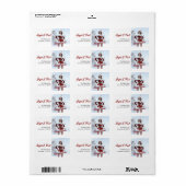 Mooie Kerstmisvrouw over Wintersneeuw Etiket (Full Sheet)