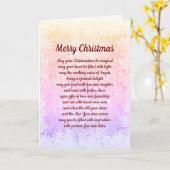 Mooie kerstmooie woorden kaart (Gele Bloem)