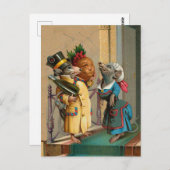 Mooie kerstmuis met Vintage Briefkaart (Voorkant / Achterkant)