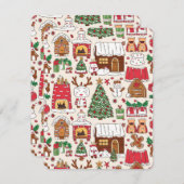 Mooie Kerstpatroon Decoratie Feestdagenkaart (Voorkant / Achterkant)