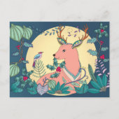 Mooie kerstrendierster briefkaart (Voorkant)