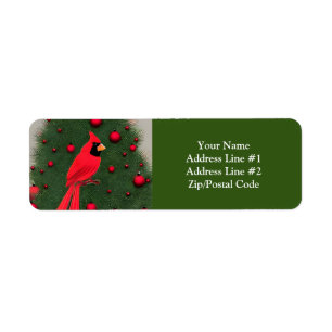 Mooie kerstrode kardinaal etiket