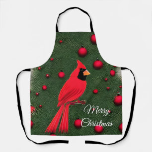 Mooie kerstrode kardinaal schort