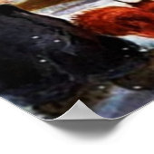 Mooie kerstschildering met Vintage Poster (Hoek)