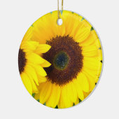 Mooie kerstsierbloem keramisch ornament (Links)