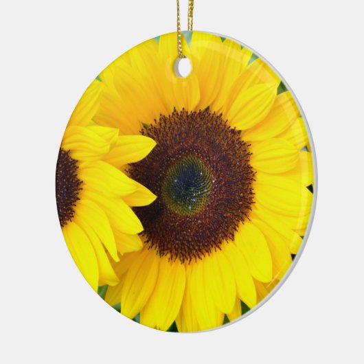 Mooie kerstsierbloem keramisch ornament (Links)