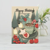 Mooie Kerstsnoepjes Feestdagenkaart (Staand voorkant)