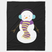 Mooie kerstsnowman fleece deken (Voorkant)