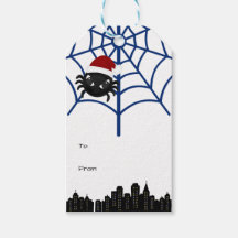 Mooie Kerstspin Gepersonaliseerde Gift Tag