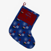 Mooie Kerstspin Persoonlijke Kous Grote Kerstsok (Voorkant (Hangend))