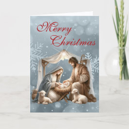 Mooie kerststal Kerstmis Feestdagen Kaart