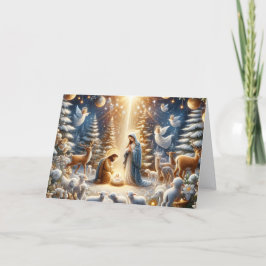 Mooie kerststal vakantie kerstmis feestdagen kaart