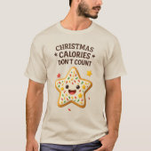 Mooie Kerstster Koekje Sticker T-shirt (Voorkant)