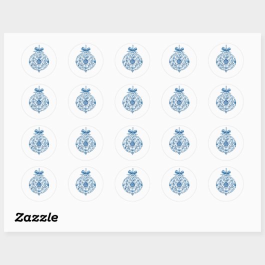 Mooie kerststickers ronde sticker (Vel)