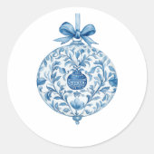 Mooie kerststickers ronde sticker (Voorkant)