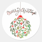 Mooie kerststickers ronde sticker (Voorkant)