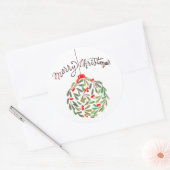Mooie kerststickers ronde sticker (Envelop)