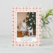 Mooie kerststolpfoto kerstkaart (Staand voorkant)