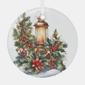 Mooie kersttak glas ornament (Voorkant)