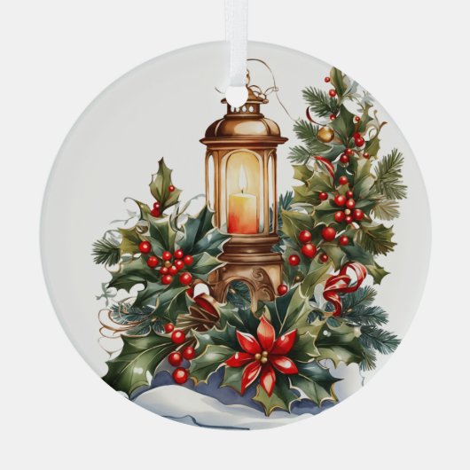 Mooie kersttak glas ornament (Achterkant)