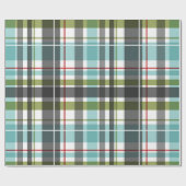 Mooie kersttartan cadeaupapier (Vlak)